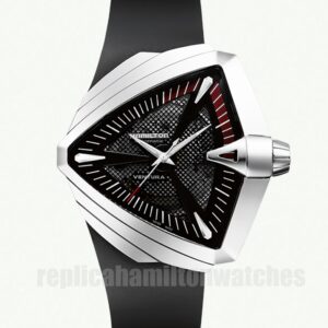 Replica Hamilton Watches Ventura Automatic Black Dial 42mm H24655331 Men's